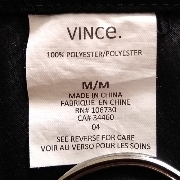 Vince Black Pull On Style Elastic Black Waist Pant - Picture 8 of 8